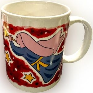 RARE GW ANGEL W/TRUMPET CHRISTMAS HOLIDAY COFFEE TEA HOT COCOA SOUP CUP MUG 12oz